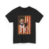 Beagle American Flag Patriotic T-Shirt - Black