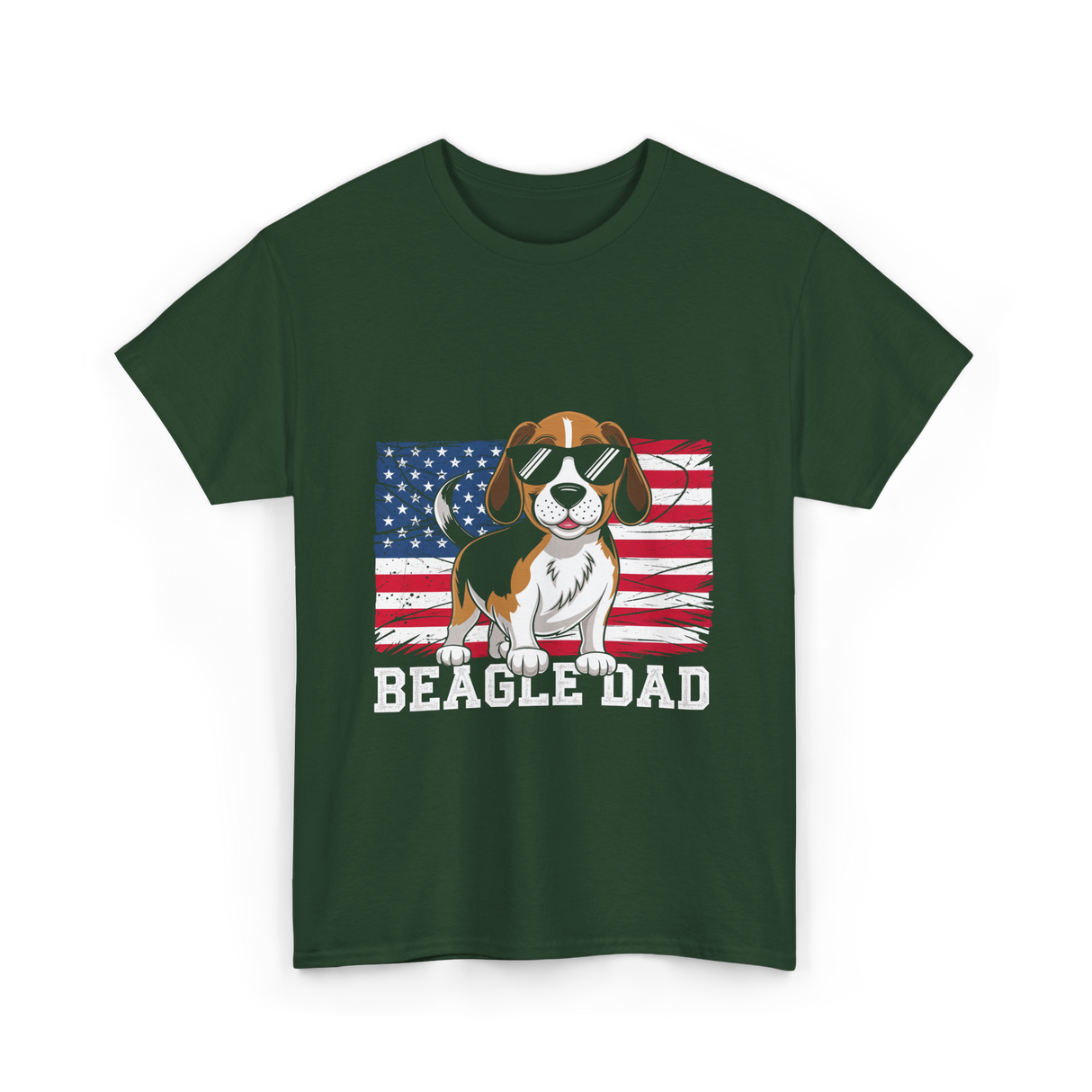 Beagle Dad Beagle Dog T-Shirt - Forest Green