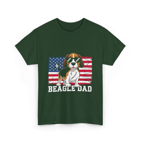 Beagle Dad Beagle Dog T-Shirt - Forest Green