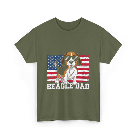 Beagle Dad Beagle Dog T-Shirt - Military Green