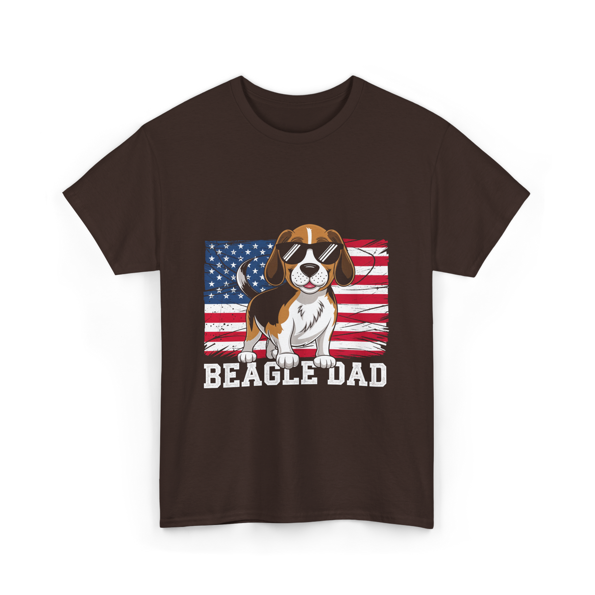 Beagle Dad Beagle Dog T-Shirt - Dark Chocolate