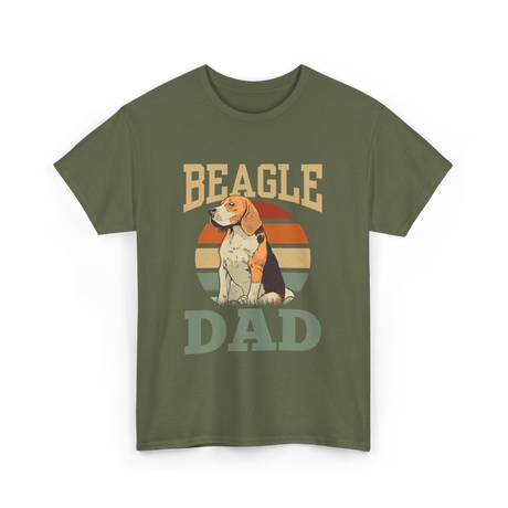 Beagle Dad Beagles Dog Lover T-Shirt - Military Green