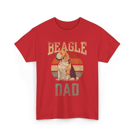 Beagle Dad Dog Beagles T-Shirt - Red