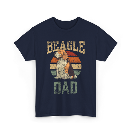 Beagle Dad Dog Beagles T-Shirt - Navy