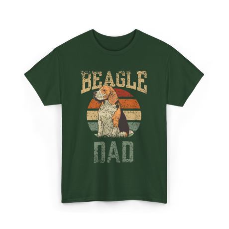 Beagle Dad Dog Beagles T-Shirt - Forest Green