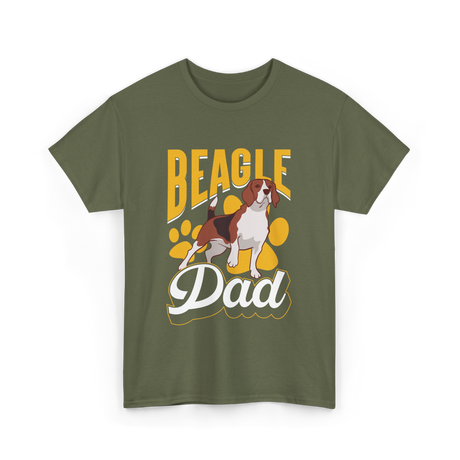 Beagle Dad Dog Lover Beagle T-Shirt - Military Green