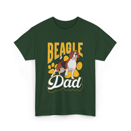 Beagle Dad Dog Lover Beagle T-Shirt - Forest Green