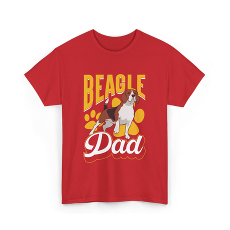 Beagle Dad Dog Lover Beagle T-Shirt - Red