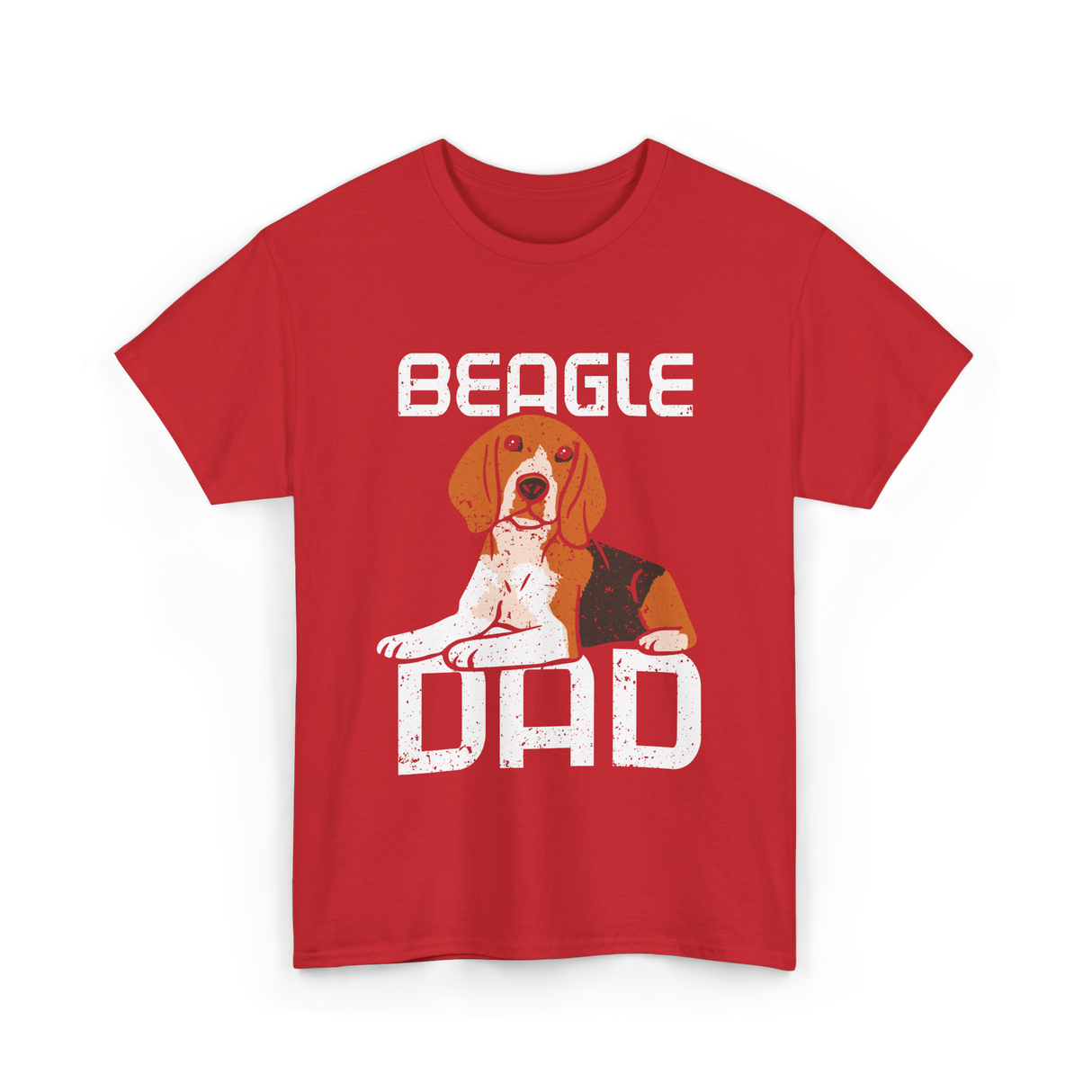 Beagle Dad Dog T-Shirt - Red