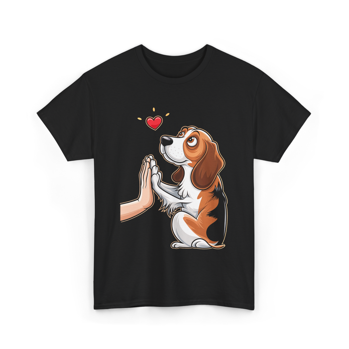 Beagle Love Dog Beagle T-Shirt - Black