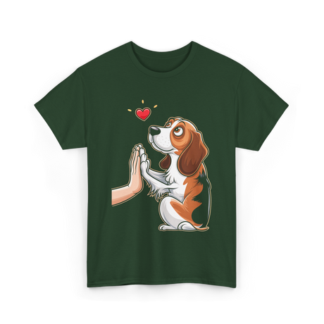 Beagle Love Dog Beagle T-Shirt - Forest Green