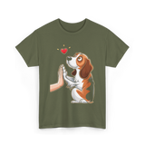 Beagle Love Dog Beagle T-Shirt - Military Green