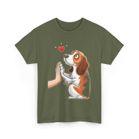 Beagle Love Dog Beagle T-Shirt - Military Green