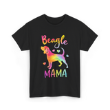 Beagle Mama Colorful Beagle T-Shirt - Black