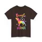 Beagle Mama Colorful Beagle T-Shirt - Dark Chocolate