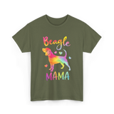 Beagle Mama Colorful Beagle T-Shirt - Military Green