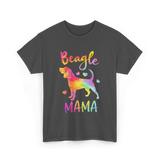 Beagle Mama Colorful Beagle T-Shirt - Dark Heather