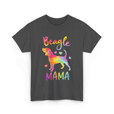 Beagle Mama Colorful Beagle T-Shirt - Dark Heather