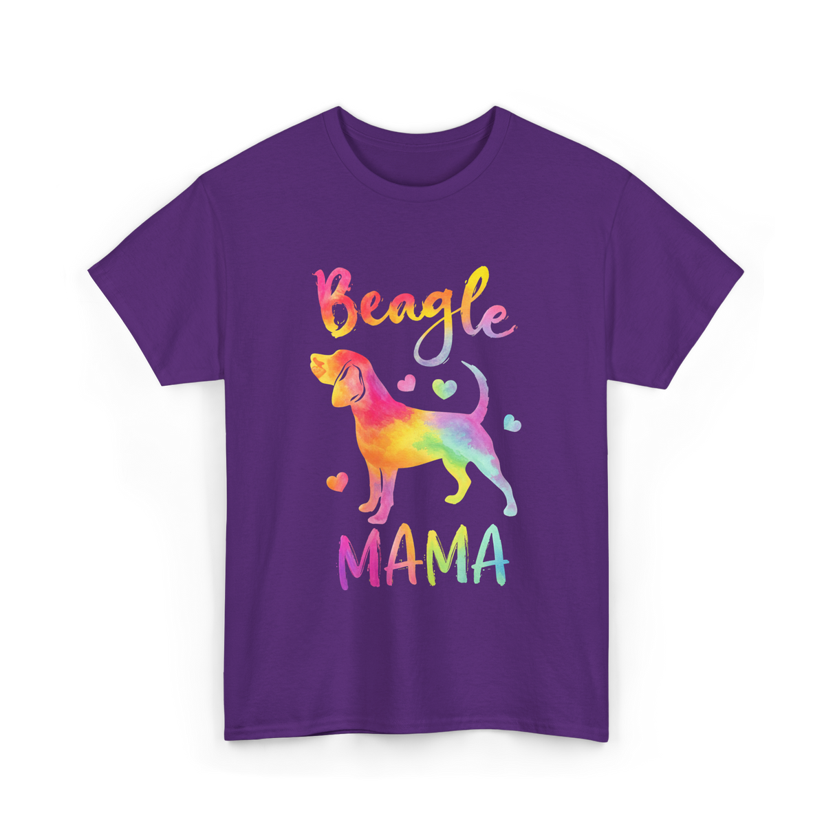 Beagle Mama Colorful Beagle T-Shirt - Purple