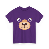 Bear Face Costume Kids Bear T-Shirt - Purple