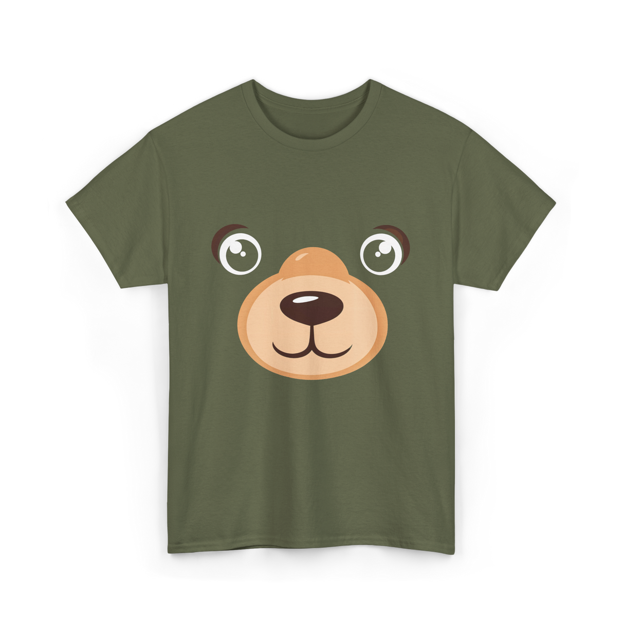 Bear Face Costume Kids Bear T-Shirt - Military Green