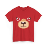 Bear Face Costume Kids Bear T-Shirt - Red