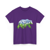 Bear Nature Wildlife Outdoor T-Shirt - Purple