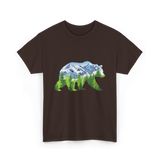 Bear Nature Wildlife Outdoor T-Shirt - Dark Chocolate