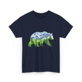 Bear Nature Wildlife Outdoor T-Shirt - Navy