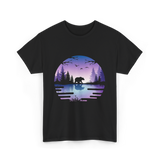 Bear Reflection Nature Wildlife T-Shirt - Black