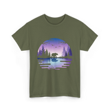 Bear Reflection Nature Wildlife T-Shirt - Military Green