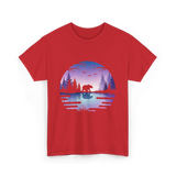 Bear Reflection Nature Wildlife T-Shirt - Red