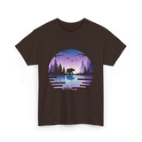 Bear Reflection Nature Wildlife T-Shirt - Dark Chocolate