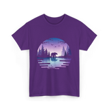 Bear Reflection Nature Wildlife T-Shirt - Purple