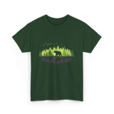 Bear Reflection Wildlife Nature T-Shirt - Forest Green