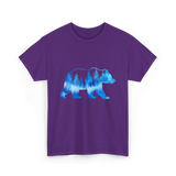 Bear with Trees Wildlife Nature T-Shirt - Purple