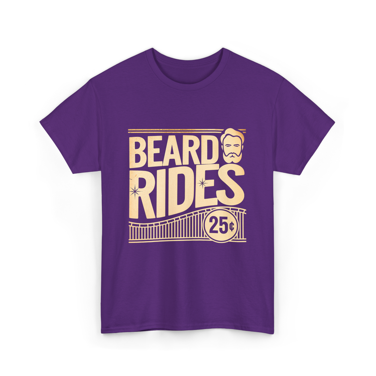 Beard Rides Beard T-Shirt - Purple