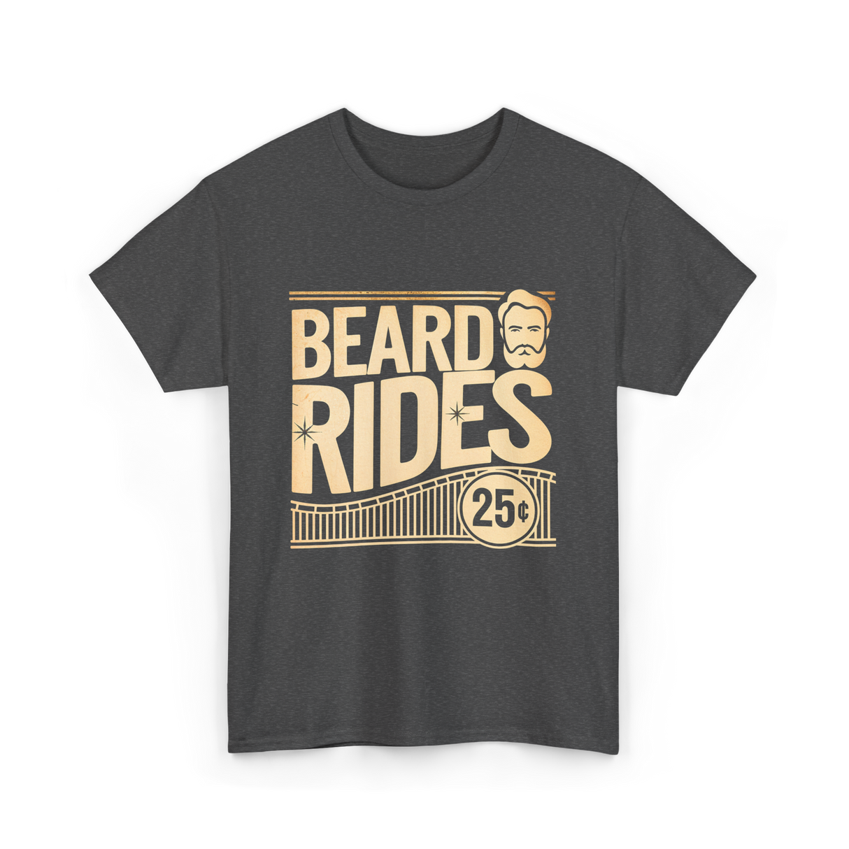 Beard Rides Beard T-Shirt - Dark Heather