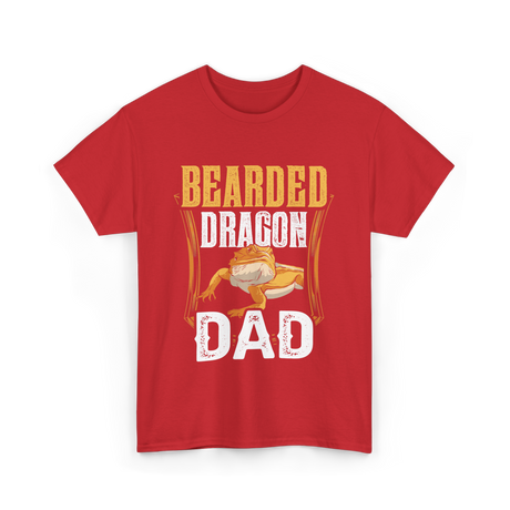 Bearded Dragon Dad Animal Lover T-Shirt - Red