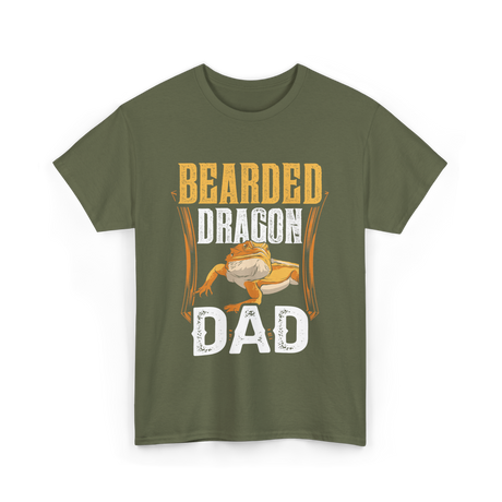 Bearded Dragon Dad Animal Lover T-Shirt - Military Green