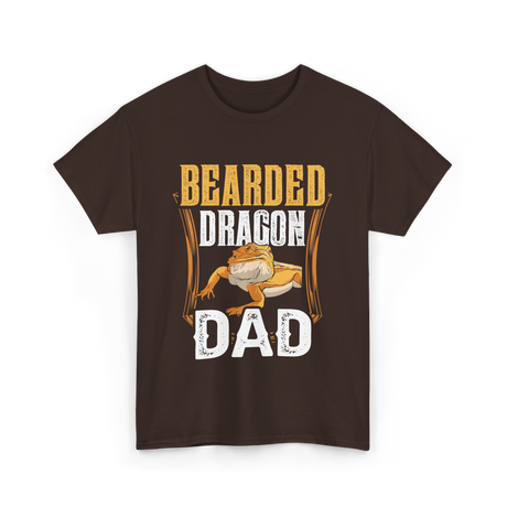 Bearded Dragon Dad Animal Lover T-Shirt - Dark Chocolate