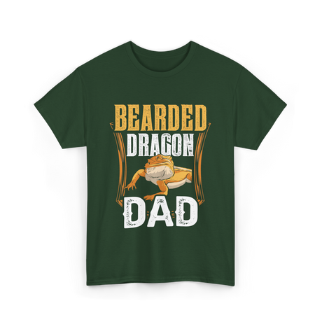 Bearded Dragon Dad Animal Lover T-Shirt - Forest Green