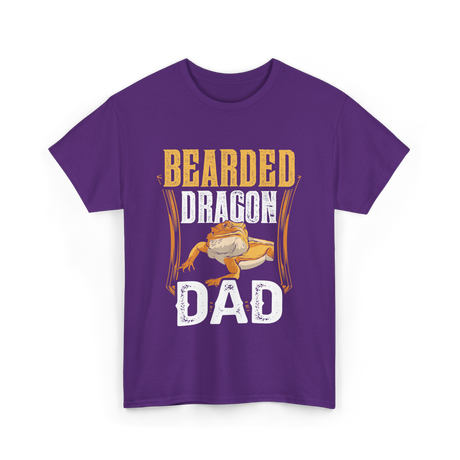 Bearded Dragon Dad Animal Lover T-Shirt - Purple