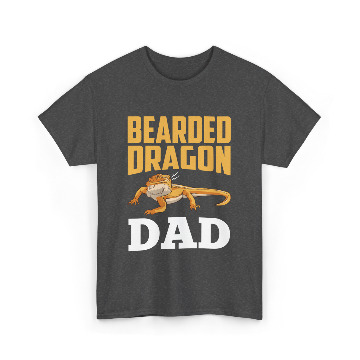 Bearded Dragon Dad Reptile Lover T-Shirt - Dark Heather