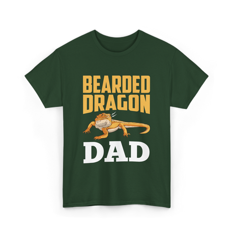 Bearded Dragon Dad Reptile Lover T-Shirt - Forest Green