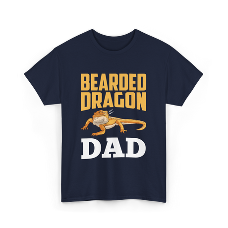 Bearded Dragon Dad Reptile Lover T-Shirt - Navy