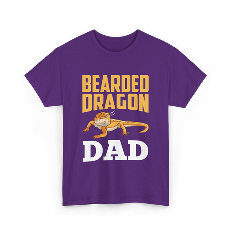 Bearded Dragon Dad Reptile Lover T-Shirt - Purple