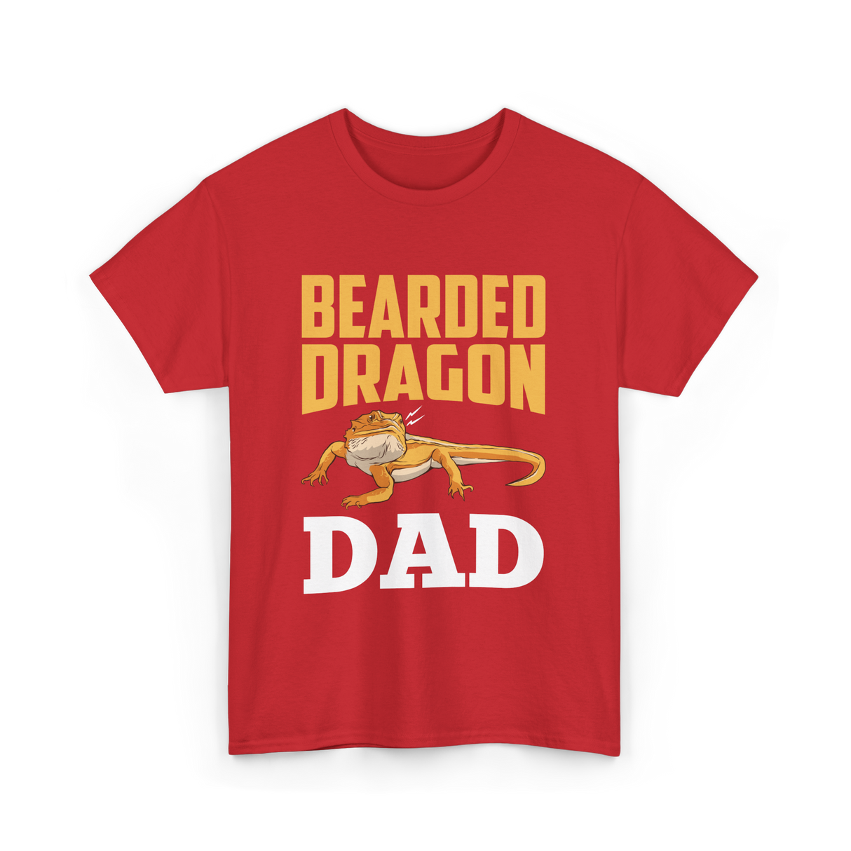 Bearded Dragon Dad Reptile Lover T-Shirt - Red