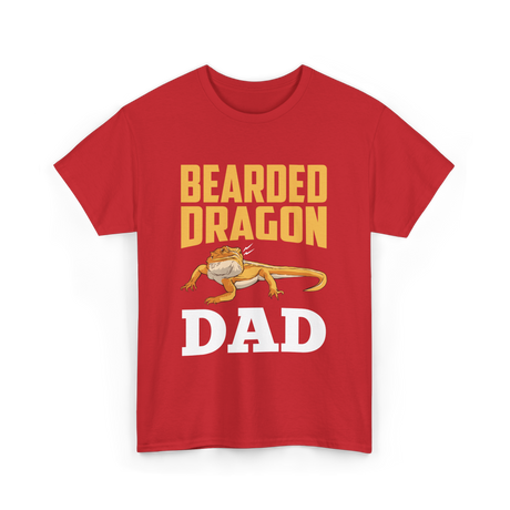 Bearded Dragon Dad Reptile Lover T-Shirt - Red