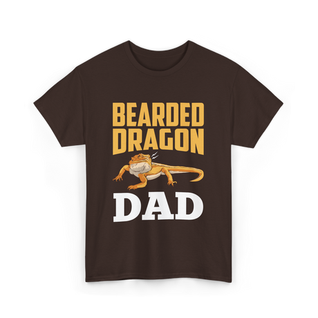 Bearded Dragon Dad Reptile Lover T-Shirt - Dark Chocolate